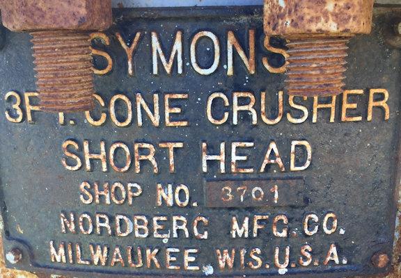 Symons-nordberg 3' Sh Cone Crusher)